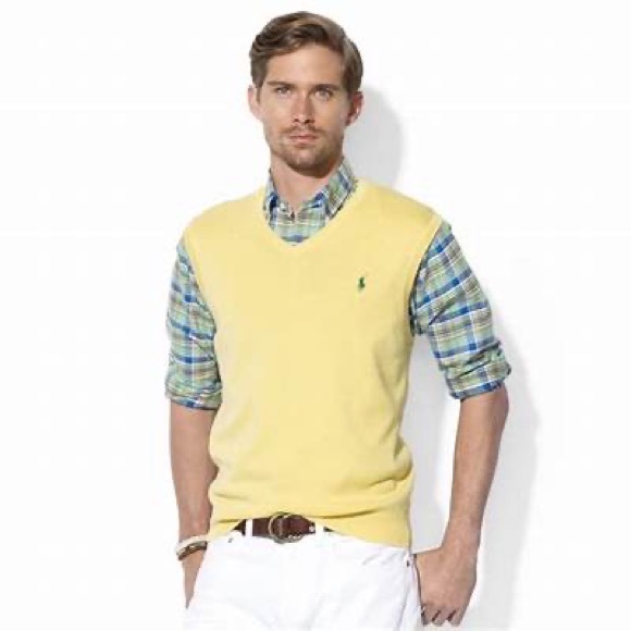 Polo Ralph Lauren V-neck Sweater Vest Cotton
Yellow XL - Picture 2 of 5